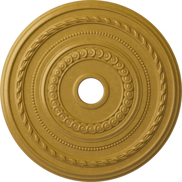 Ekena Millwork Cole Ceiling Medallion (Fits Canopies up to 9 1/8"), 25 3/8"OD x 3 3/8"ID x 1 3/8"P, Iridescent Gold CM25COIGS - main